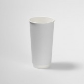 Стакан стаканчик бумажный двухслойный белый  600 мл Flz  для напитков 